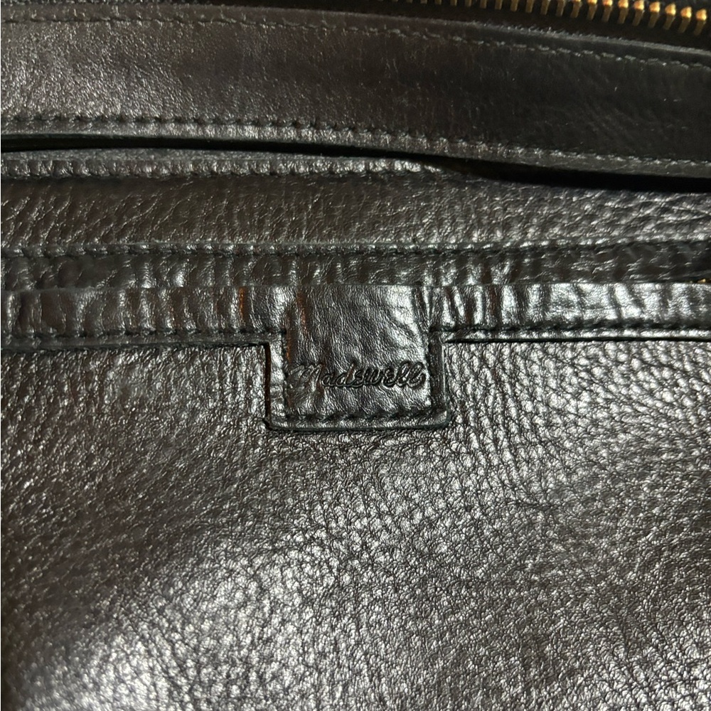 Madewell Elegant Black Leather Tote Bag - Picture 10 of 11